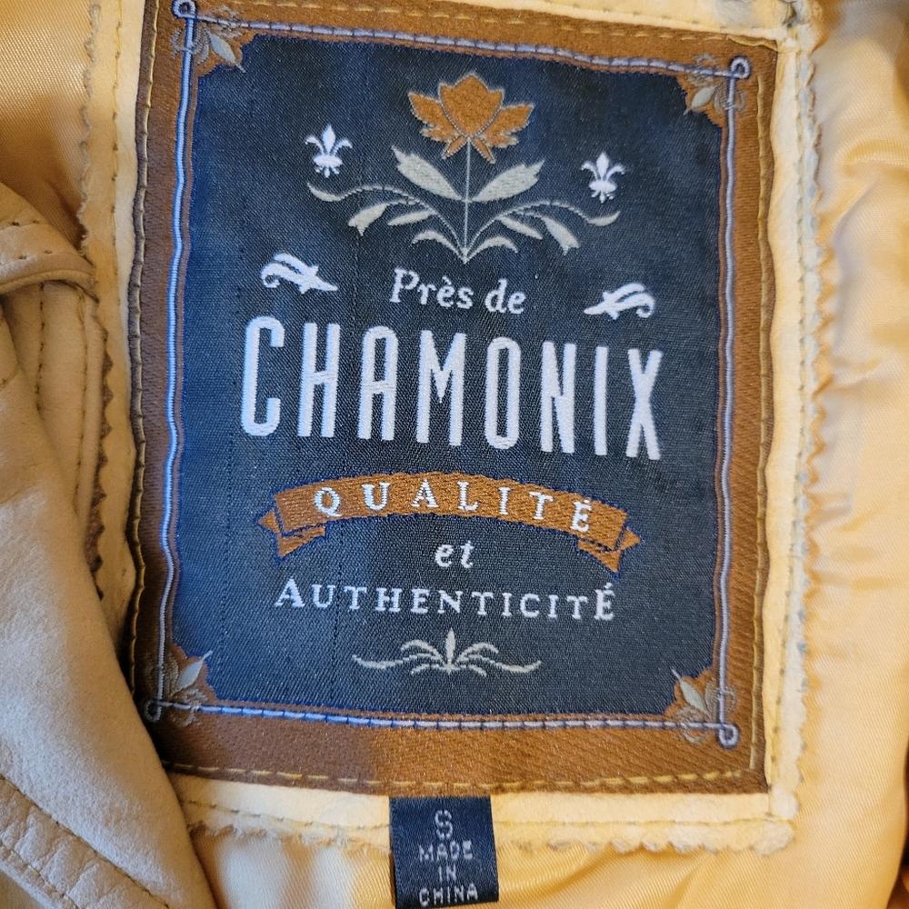 Chamonix men's light tan soft leather long sleeved with side pockets size small - Picture 4 of 16